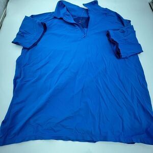 UV Skinz UPF 50 Blue Polo Shirt Size XL